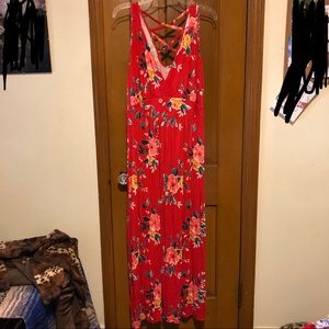 *PLUS* flower maxi dress
